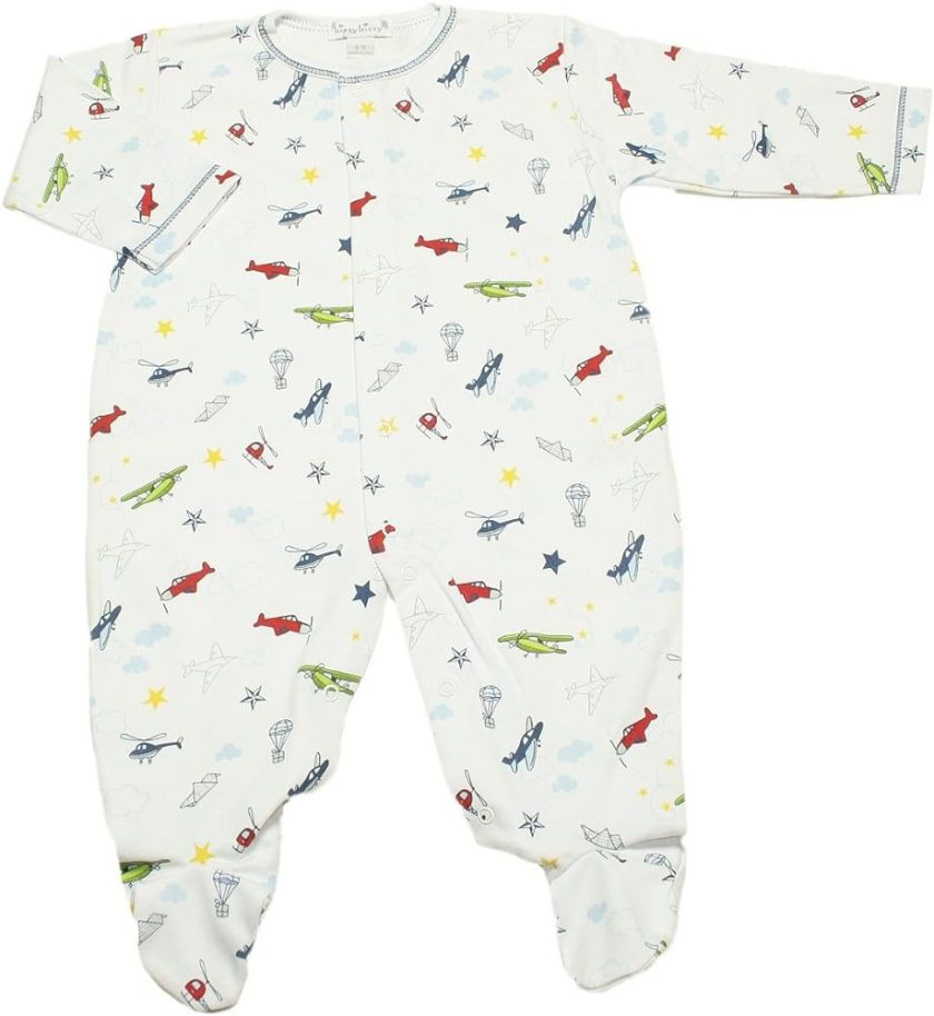 Kissy Kissy Baby Boys' Aviators Print Footie, Multi