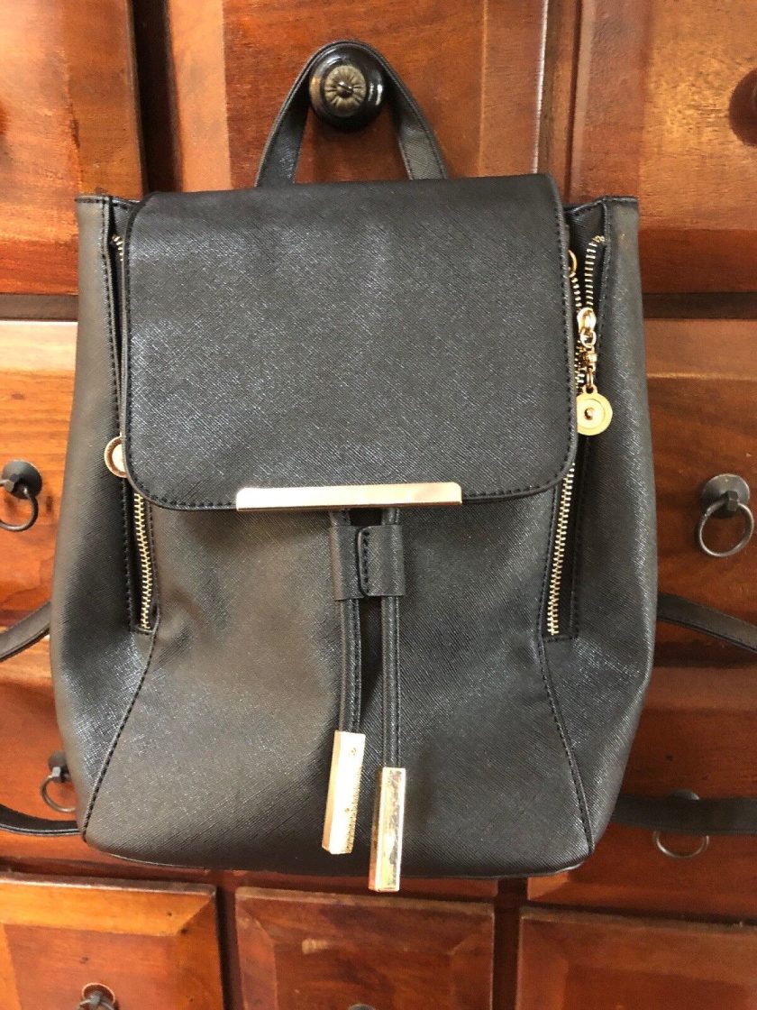 Leather Backpack, COOFIT Black Backpack Black Leather