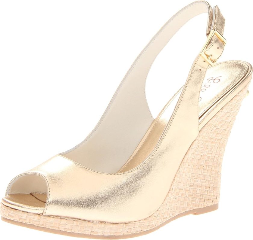 Lilly Pulitzer Women's Kristin Wedge Gold Metallic 8 M US M