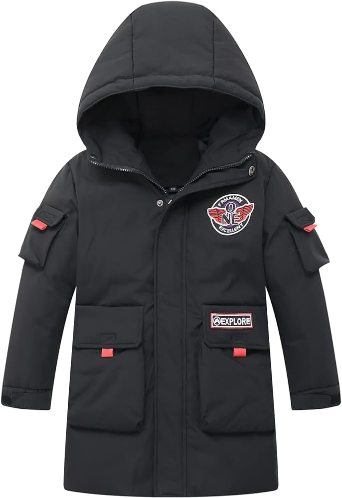 LISUEYNE Boy's Lightweight Packable Down Jacket Hooded Winter Coat ...