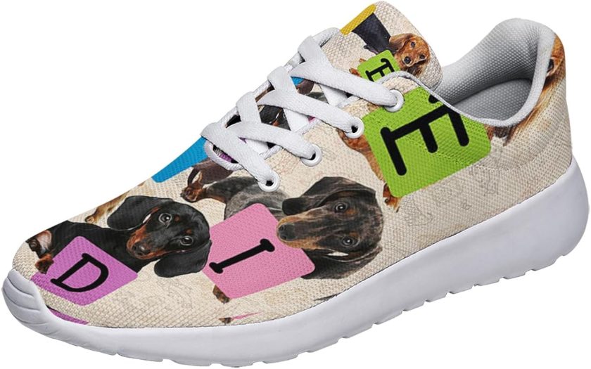 Little Dachshund Puppy Head Men Shoes Running Shoe Casual Sneakers