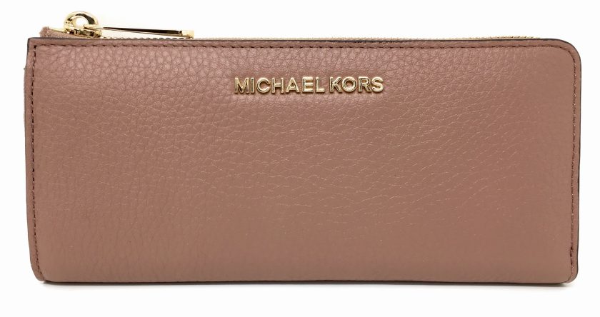 Michael Kors Jet Set Large Three Quarter Zip Around Pebbled Leather Wallet