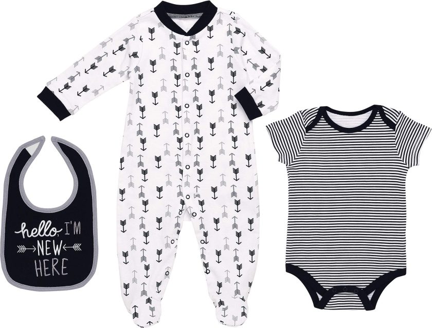 Mini B. by Baby Starters 3-Pack Sleep and Play Layette Set- Pink
