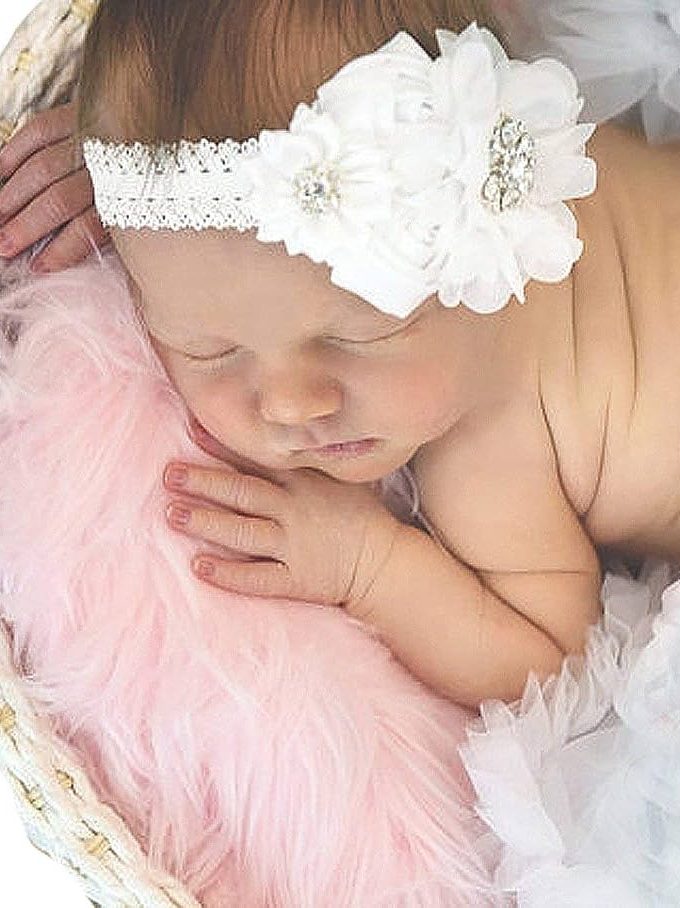 Baby Christening Headbands with Bows - Perfect Accessories for Your Little Angel's Special Day