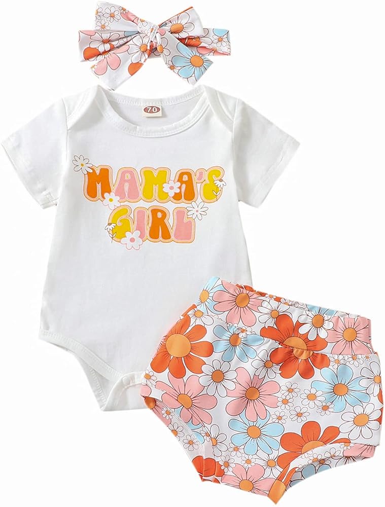 Newborn Baby Girl Summer Clothes Mamas Mini Romper Floral Shorts Clout ...