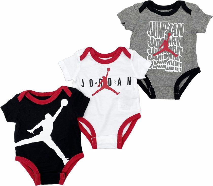 Nike Jordan Baby Boys' 3 Piece 2 Bodysuits and 1 Pants