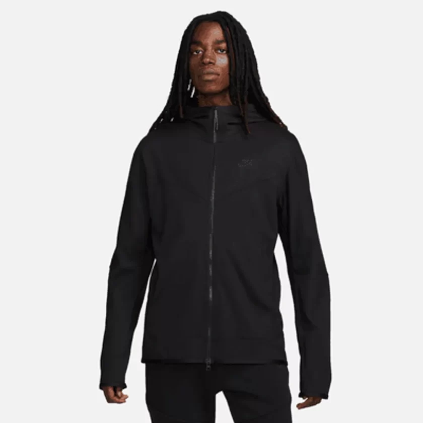 Nike Mens Tech Fleece Full Zip Hoodie Sweatshirt Black Clout ...