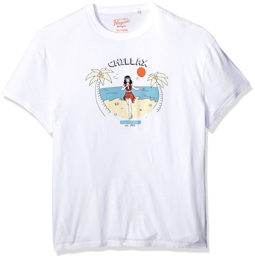 Original Penguin Men's Chillax Tee, Bright White, Medium