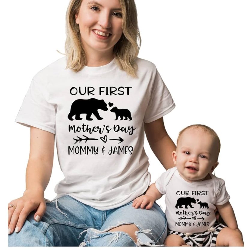 Our First Mother's Day Outfit for Mom & Baby Matching Set