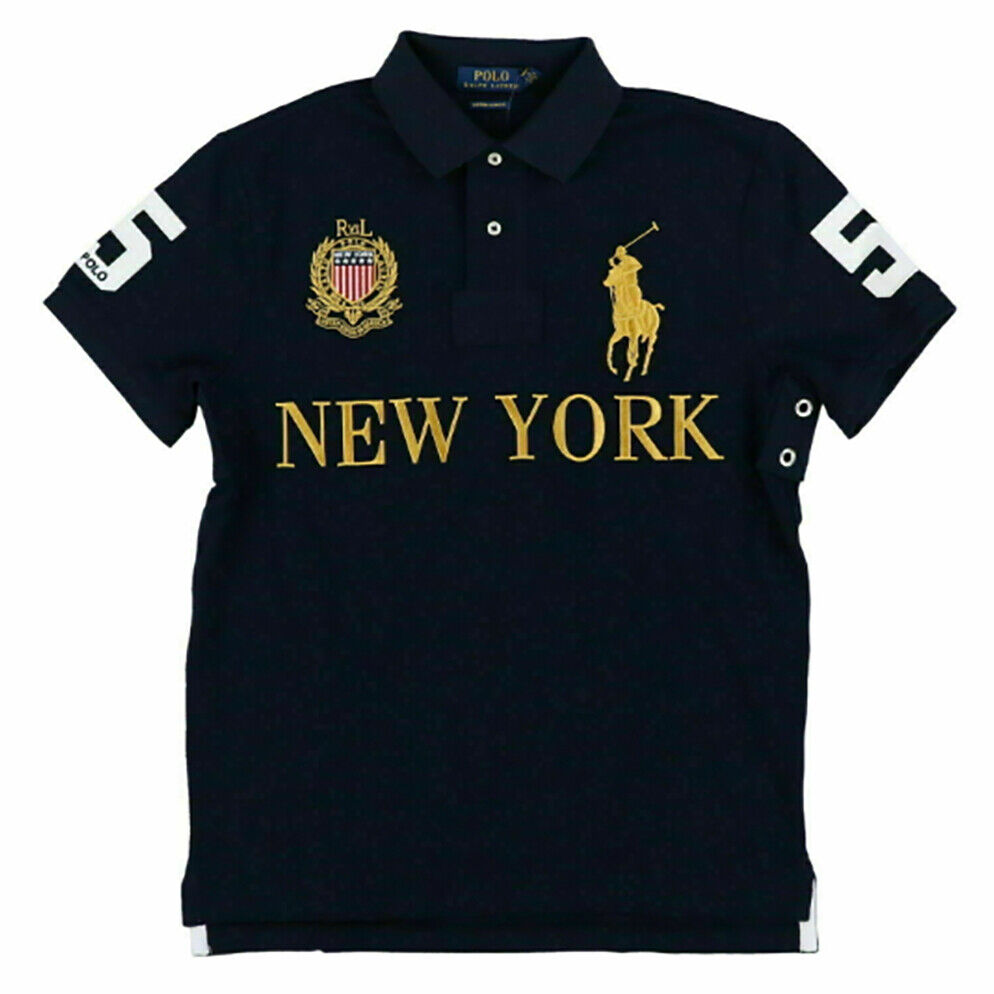 Polo Ralph Lauren Mens Custom Slim Fit Mesh City Polo Shirt Clout ...