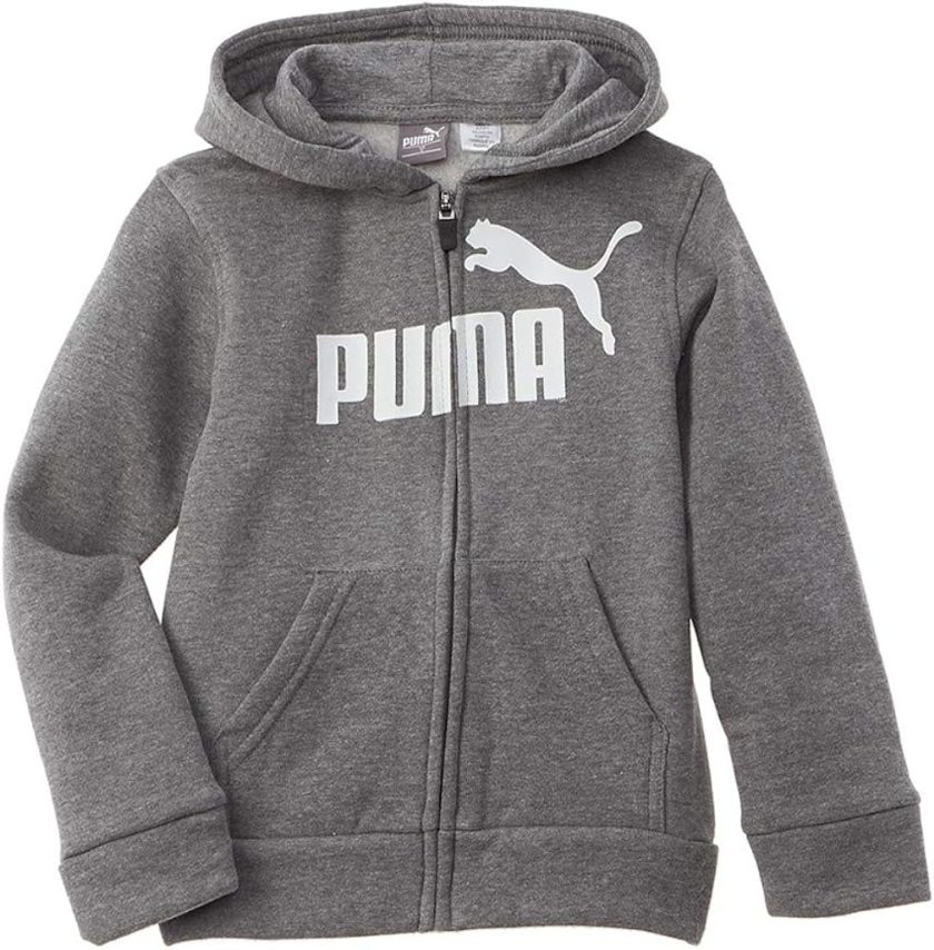PUMA Baby Boys' Fleece Zip Up Hoodie Set, fire Cracker 12M