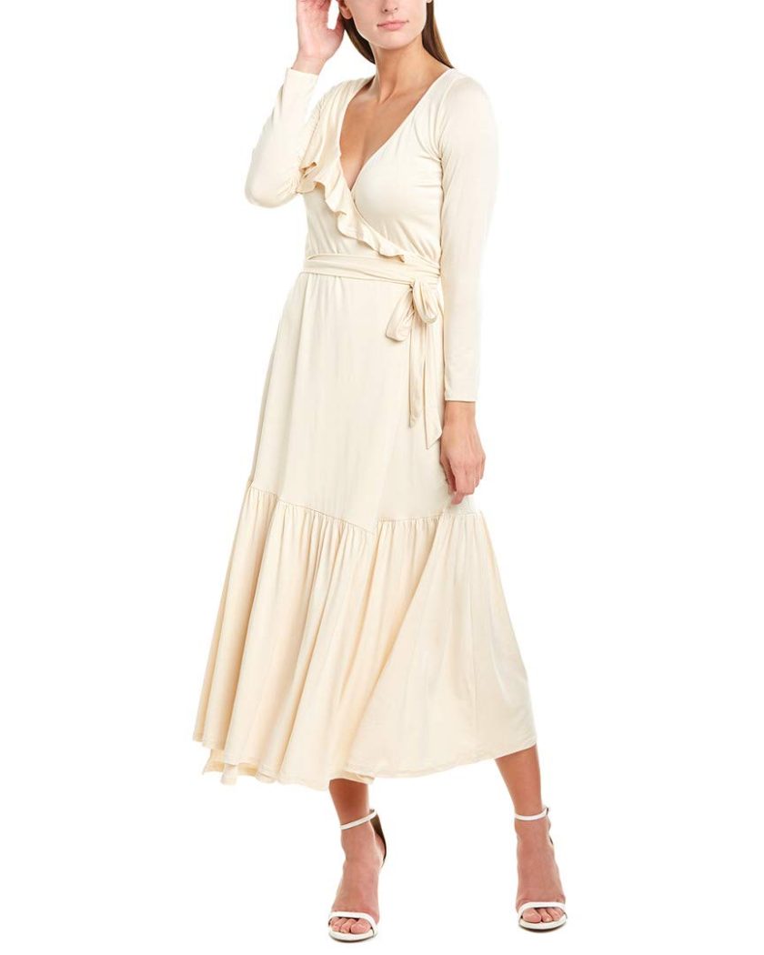 Rachel Pally Women's Nadine WRAP Dress, Cream, L