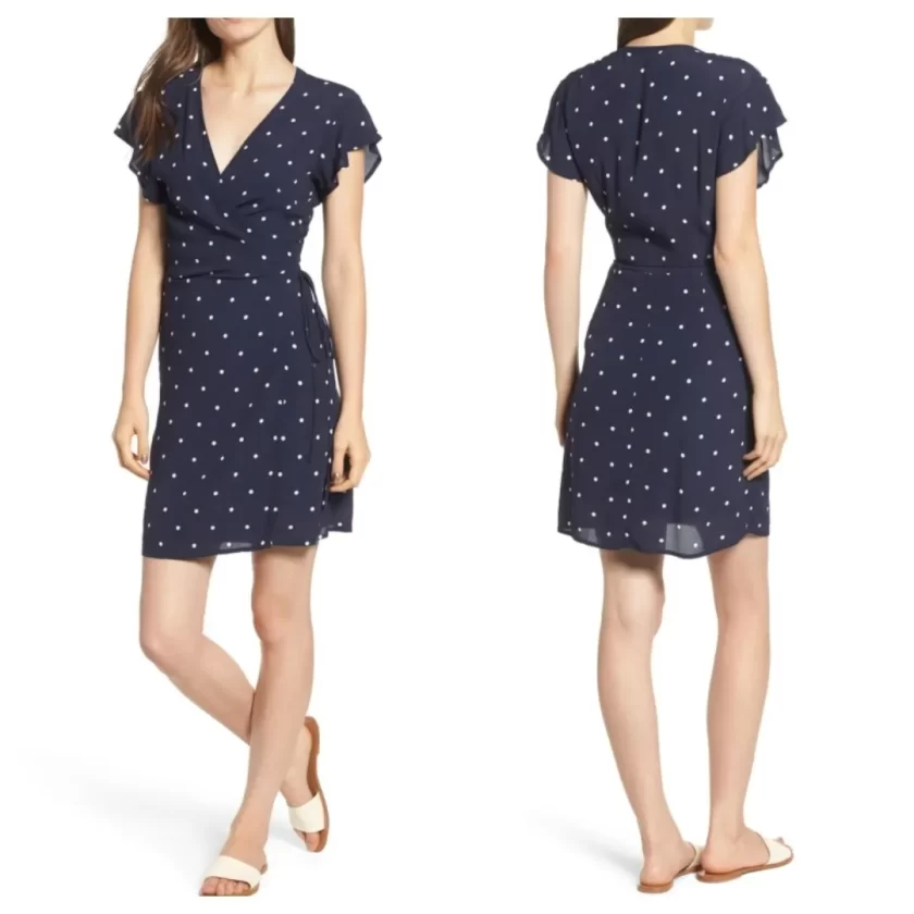 Rails Women's Brenna, Navy Polka dots Large