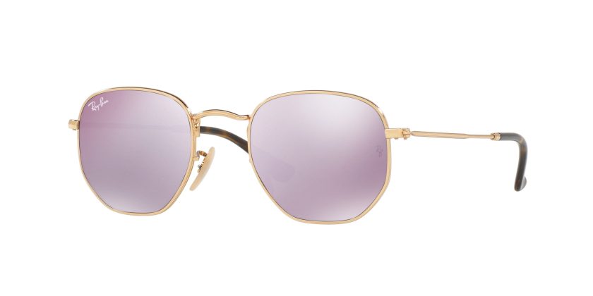 Ray-Ban HEXAGONAL 001 54M Gold/Green Sunglasses For Men For Women