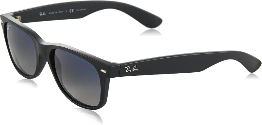 Ray-Ban Men's New Wayfarer Square Sunglasses, Black, 52 mm