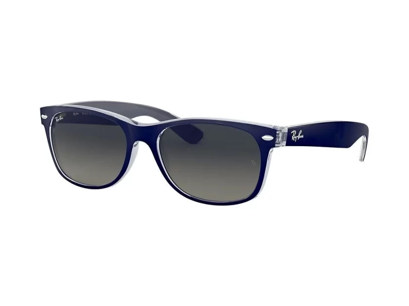 Ray Ban NEW WAYFARER 52M Matte Blue On Transparent/Grey Gradient Sunglasses