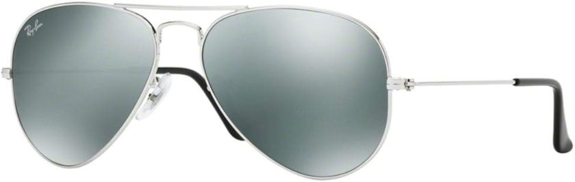 Ray-Ban Unisex-Adult Aviator Large Metal Aviator Sunglasses, SILVER, 55 mm