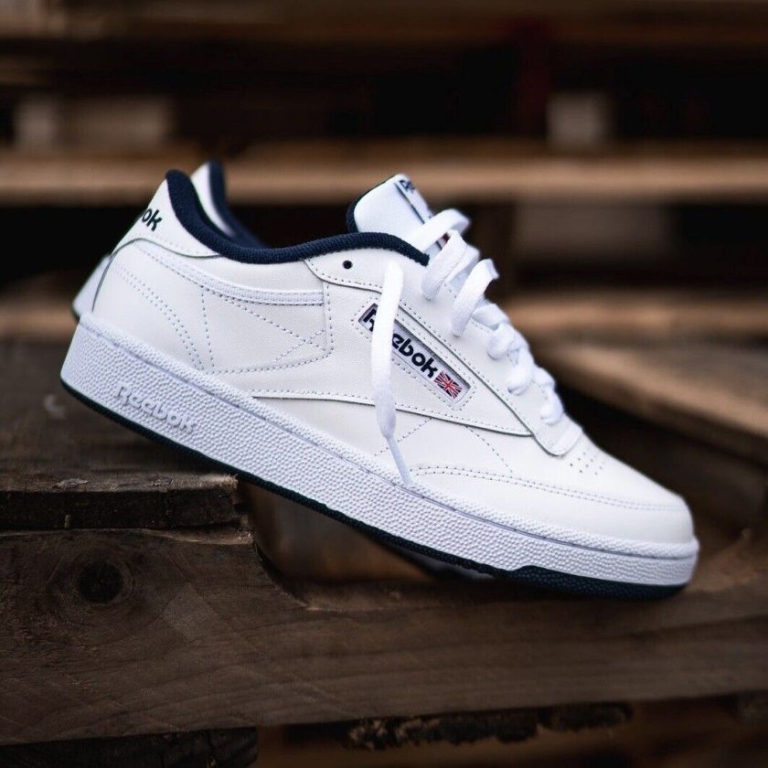 Reebok Men's Club Walking Shoe, White/Navy