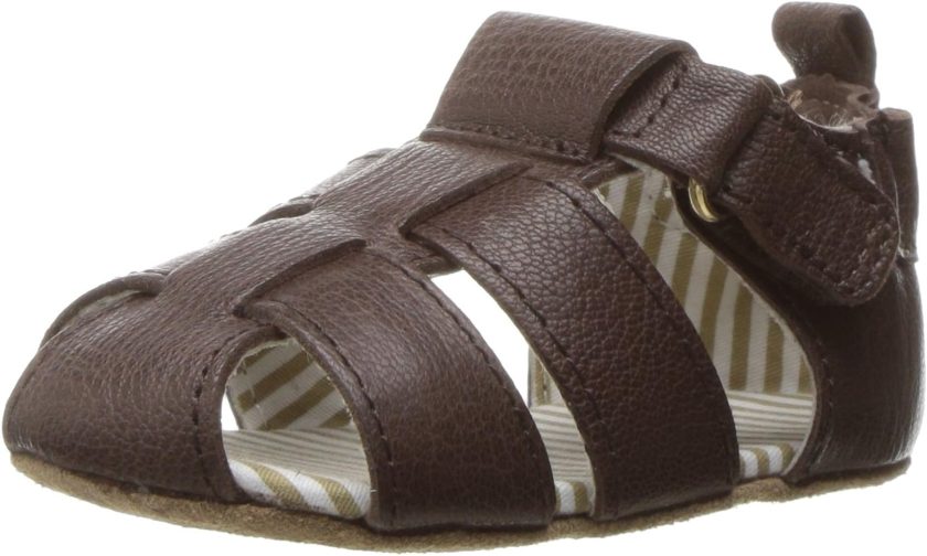 Robeez Boys' Samuel Sandal - First Kicks, Espresso