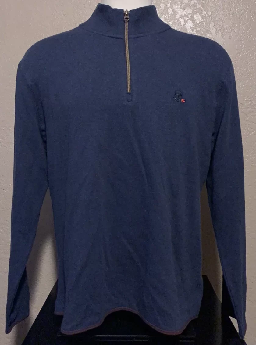 Robert Graham Men's Hernshead Sweater, Dark Navy, S