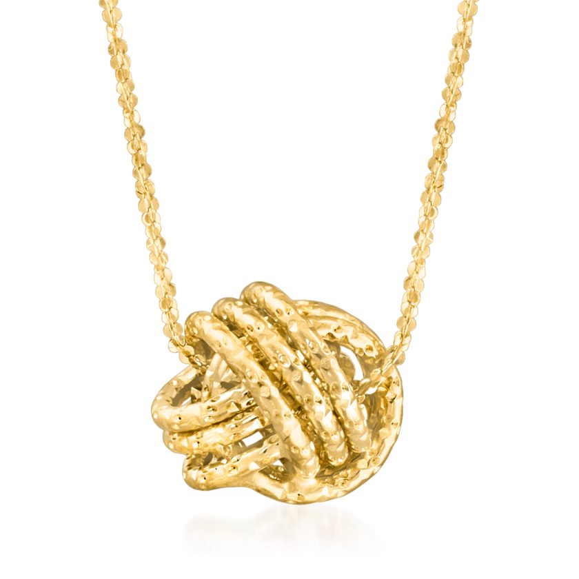 Ross-Simons Italian 14kt Yellow Gold Textured Love