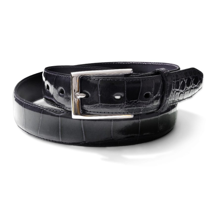 Size 44 Black Genuine Alligator Belt - American Factory Direct