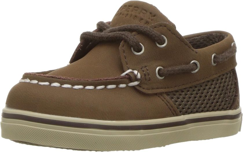 Sperry Intrepid Crib B Boat Shoe (Infant/Toddler),Cigar Brown