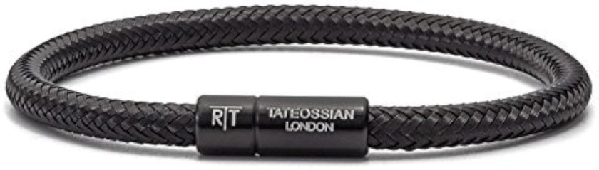 Tateossian Men's Copper Wire Black Soho Bracelet, Large