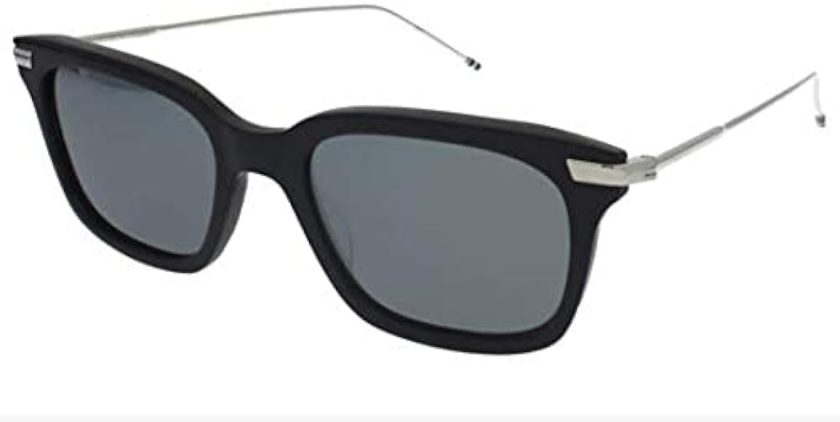 Thom Browne/Navy - Silver Sunglasses w/Dark Grey - Silver Mirror - AR 49mm