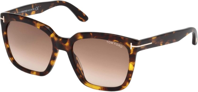 Tom Ford Shiny Black Amarra Square Sunglasses Lens Category