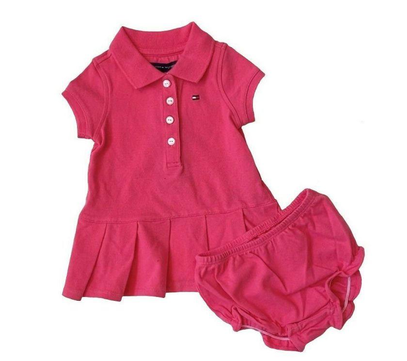 Tommy Hilfiger Baby Girls' Short Sleeve Logo Dress
