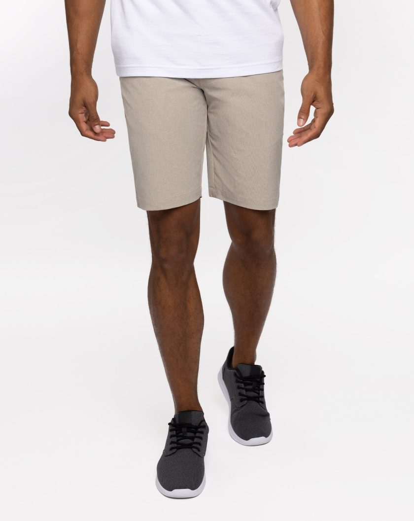 TravisMathew Men's Beck Shorts Heather Beryl Green