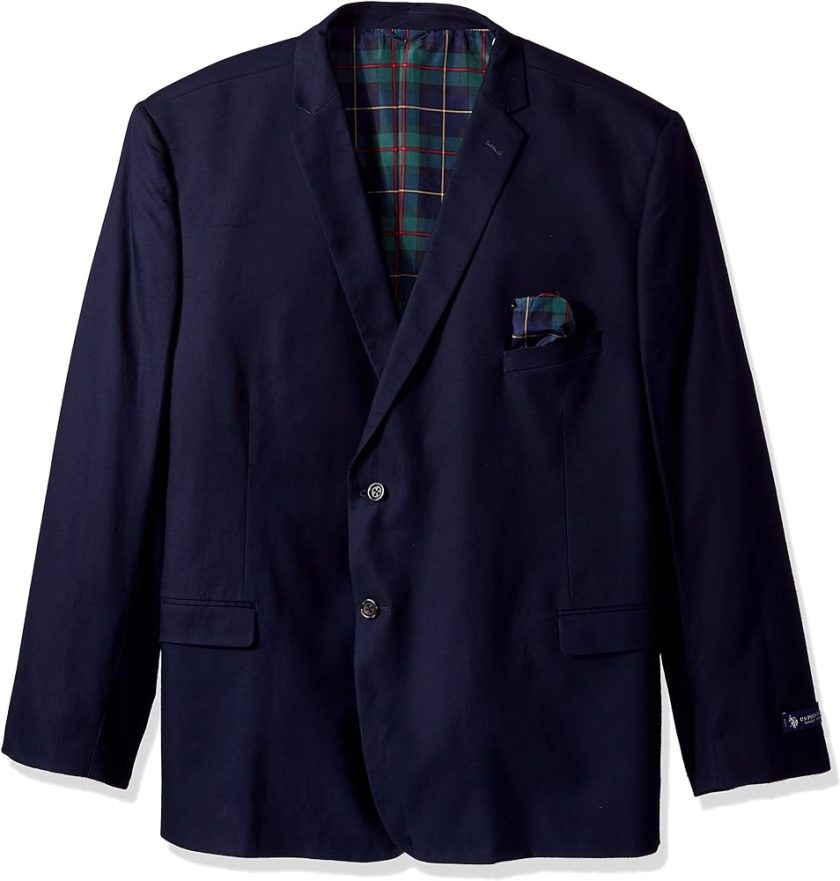 U.S. Polo Assn. Men's Cotton Solid Sport Coat - Navy, 54 Long: Modern Sophistication for Every Occasion