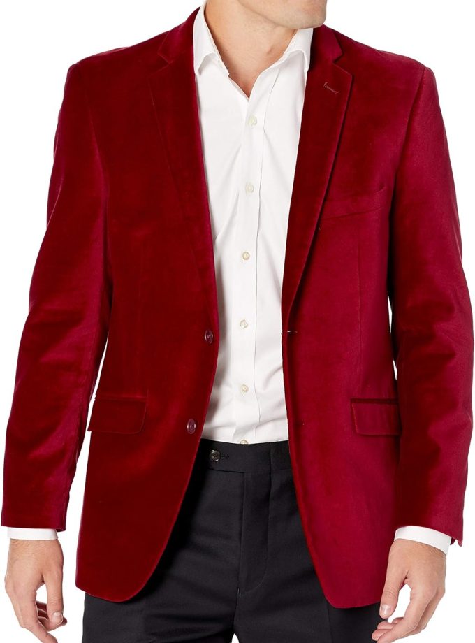 U.S. Polo Assn. Men's Velvet Sport Coat - Crimson,