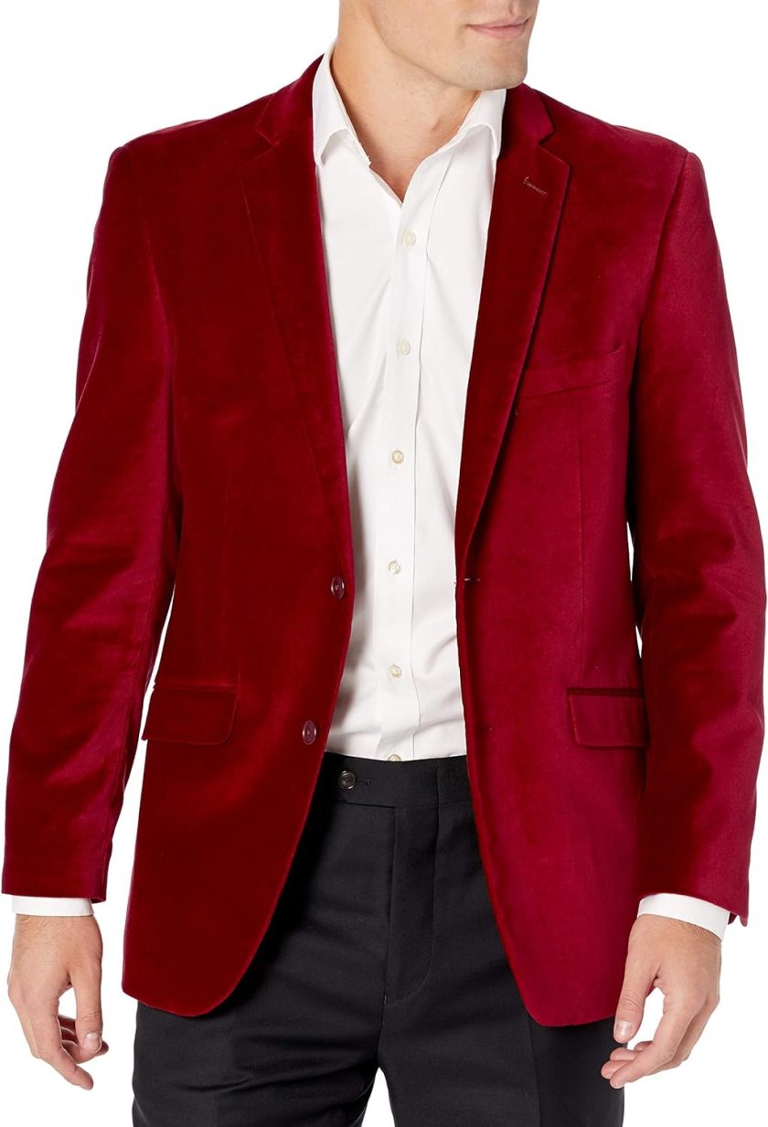 U.S. Polo Assn. Men's Velvet Sport Coat - Crimson,