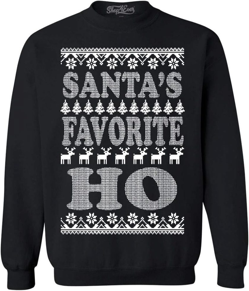 UNAMEIT Santa's Favorite Ho Ugly Xmas Sweater
