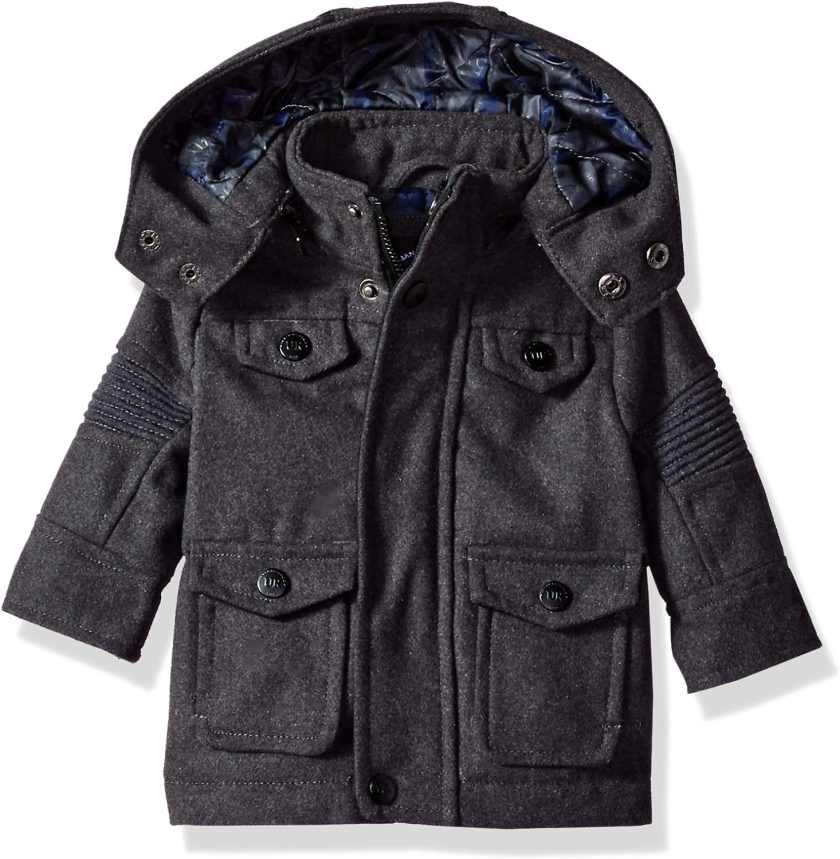 Urban Republic Baby Boys Wool Jackets, Charcoal 3-6M