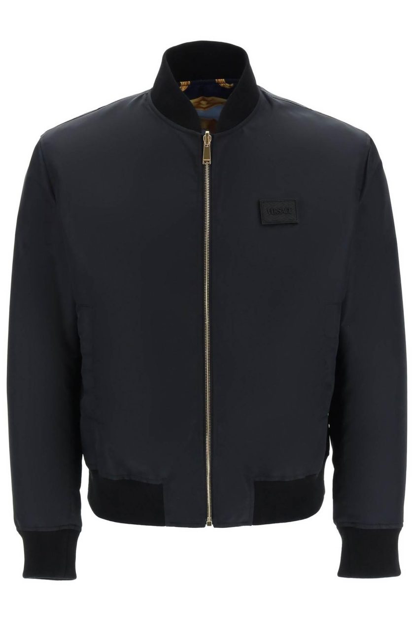 Versace Collection Men's Reversible Bomber Jacket Black 48