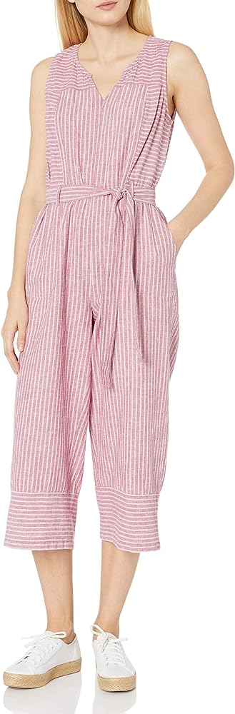 Vince Camuto Women's Sleeveless Striped Belted Jumpsuit - A Bold Fashion Statement