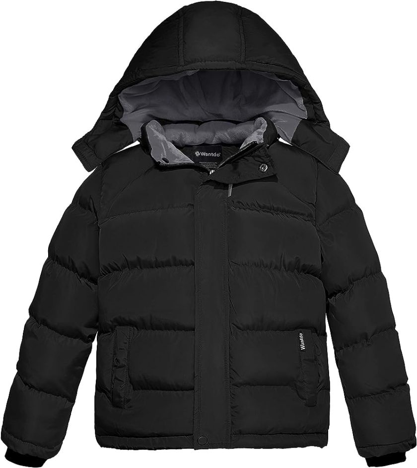 Wantdo Boy's Thick Warm Snow Coat Hooded Down Style Jacket