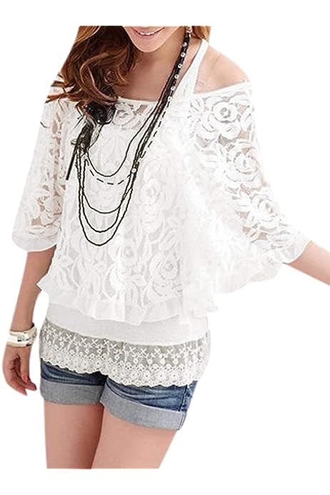 Astril Cold-Shoulder Lace Top - Whisper White