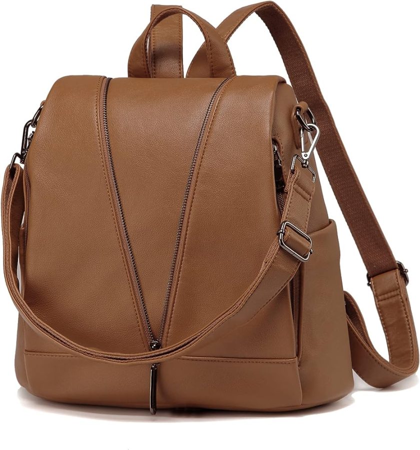 Womens Backpacks Purse Fashion PU Leather Anti-theft Large Travel Bag
