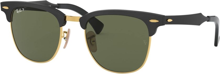 Ray-Ban Acetate Sunglasses - Shiny Black Frame and Mirror Gradient Green Lenses - A Timeless Statement of Modern Fashion